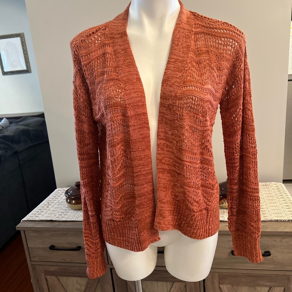 NWT Maurice’s Orange stitch cardigan